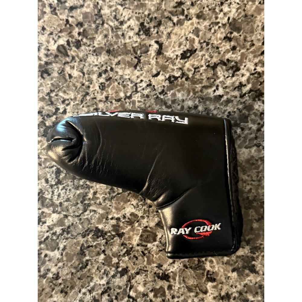 New Ray Cook Universal Blade Putter Headcover Black w/ Red White Stitching